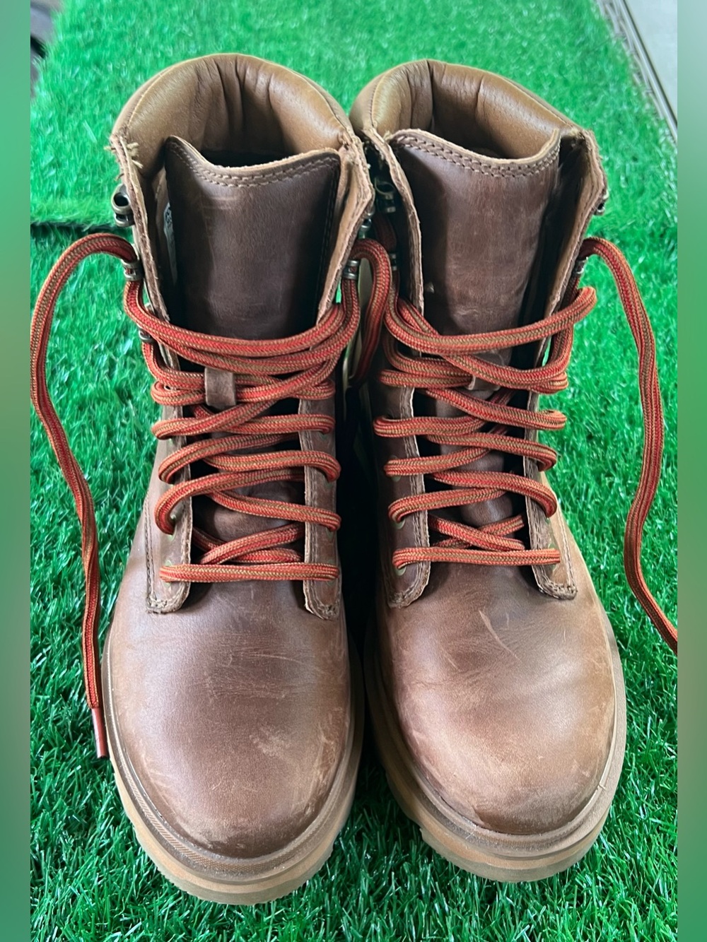 Sorel Lennox Brown Leather Lace Up Hiking Boots 7.5